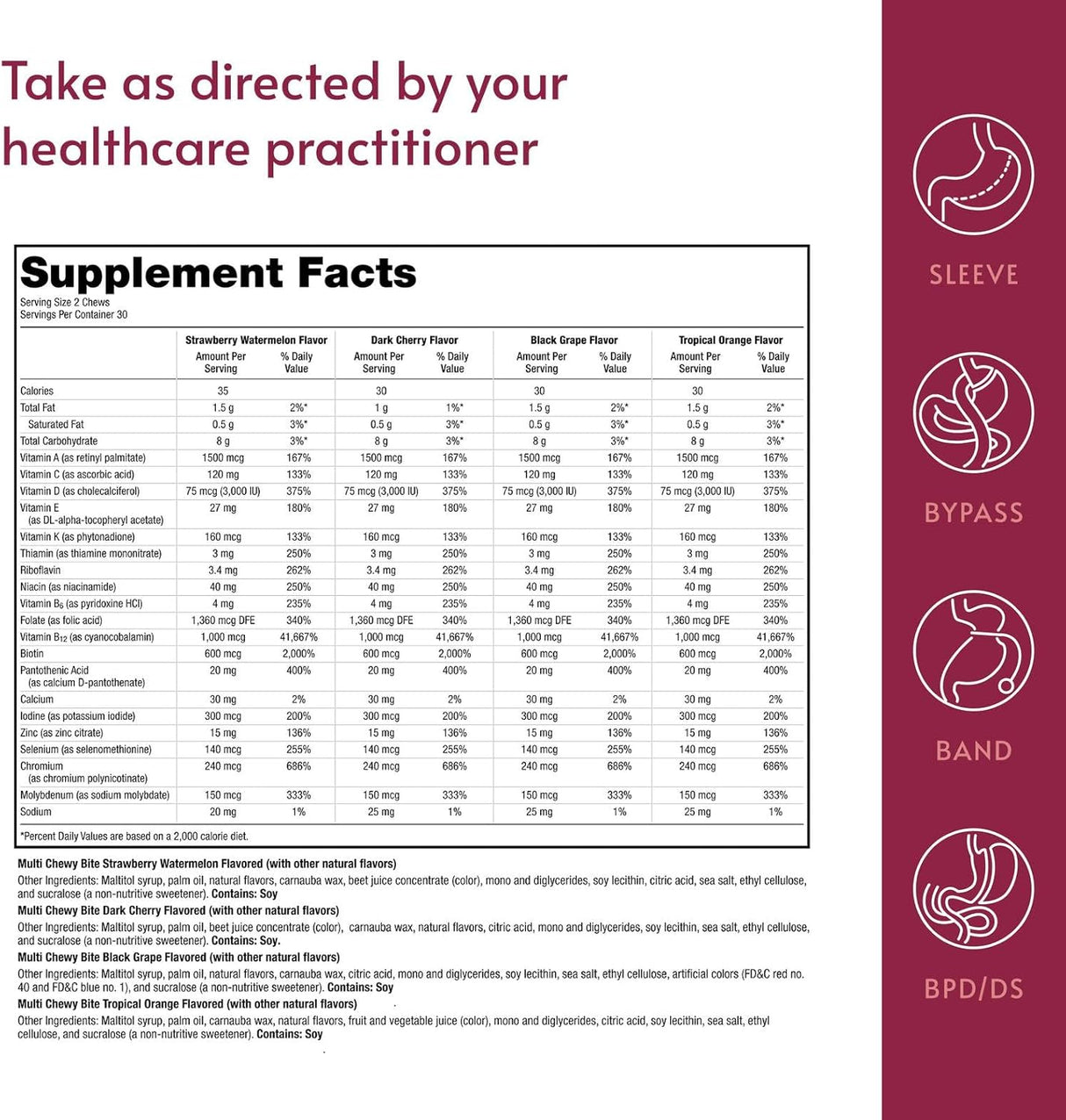Multi Chewy Bite - 60 ct (Bariatric Advantage)