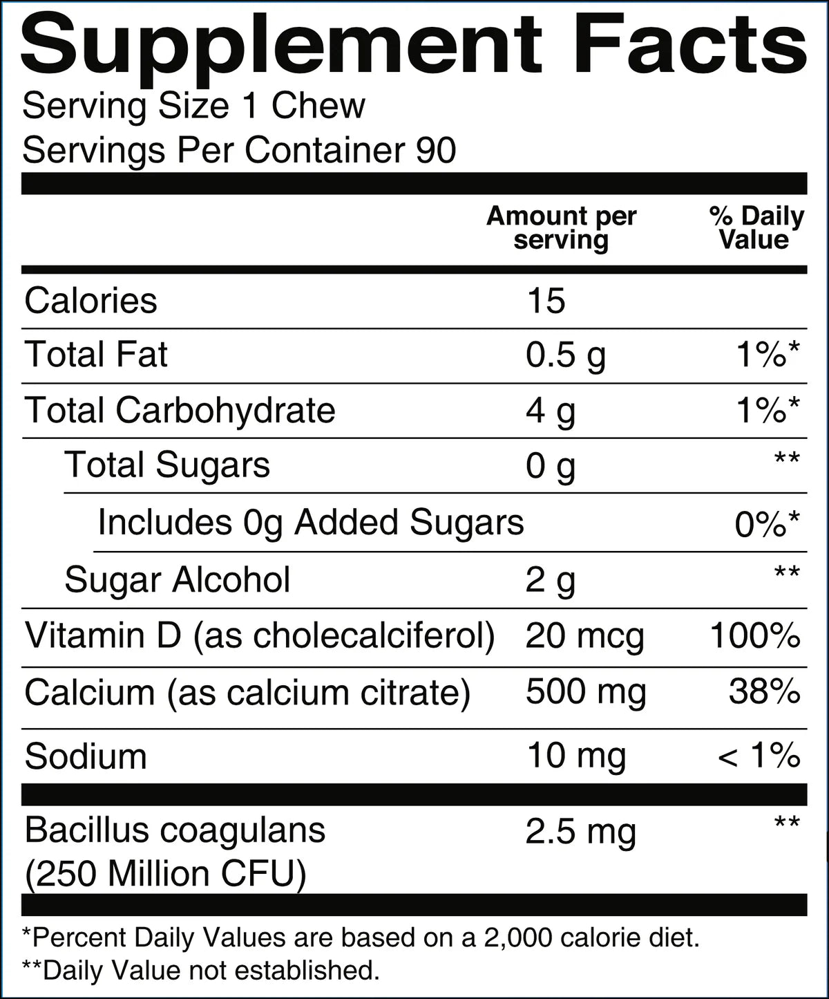 Calcium Citrate Soft Chews with Probiotics (BariatricPal)