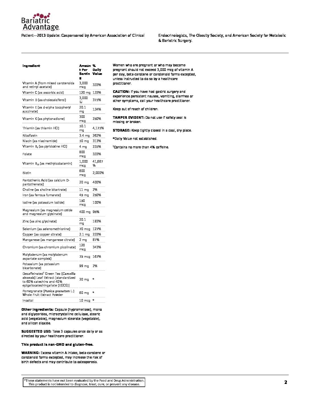 Ultra Multi Capsule with Iron (Bariatric Advantage)