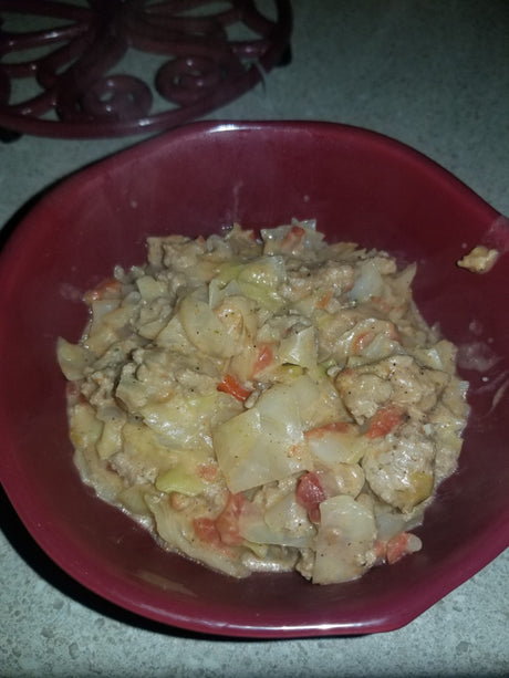 Cabbage Cheeseburger Helper
