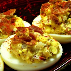 Turkey Bacon Deviled Eggs