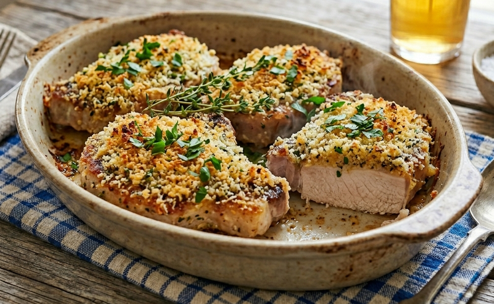 Parmesan Baked Pork Chops