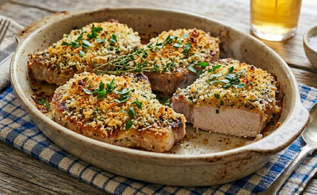 Parmesan Baked Pork Chops