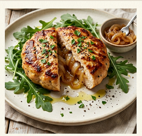 Stuffed Chicken Burgers