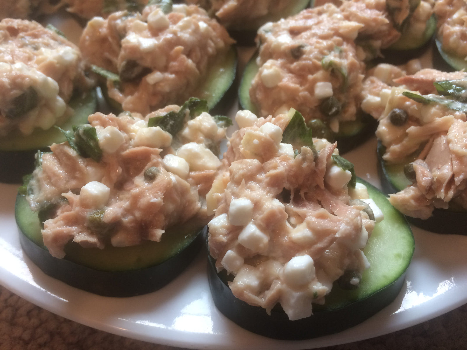Cucumber Tuna Bites