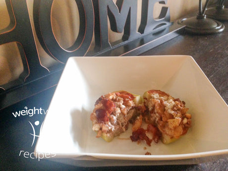 Bacon and Goat Cheese Stuffed Apple