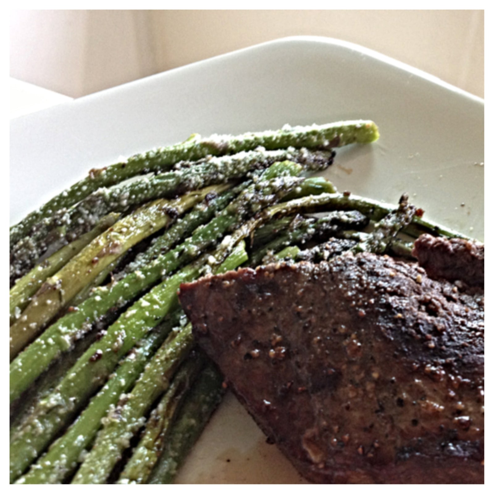 Steak and Pan Seared Asparagus
