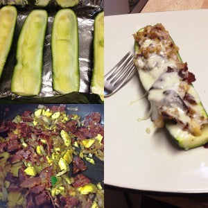 Bacon Stuffed Zucchini