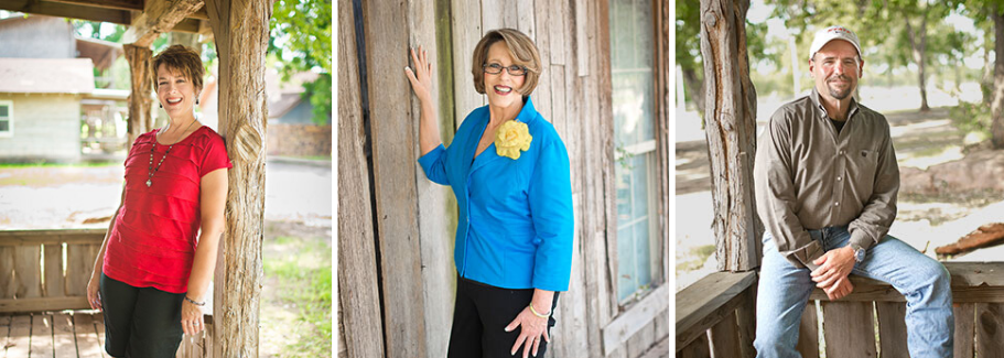 Three people with successful weight loss surgeries