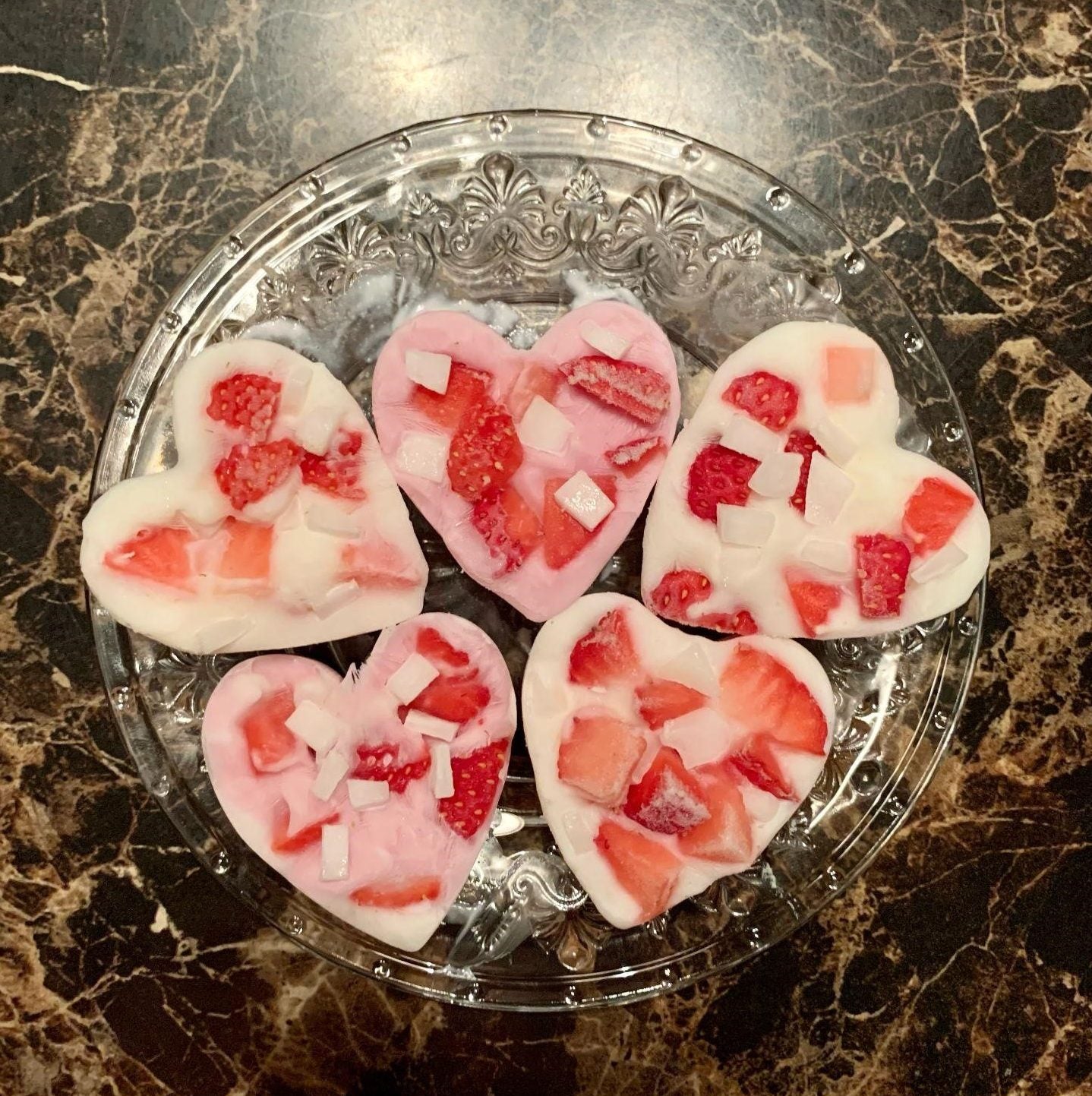 Frozen Yogurt Heart Pops