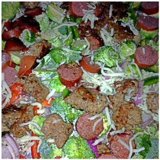 Kielbasa Veggie Bake