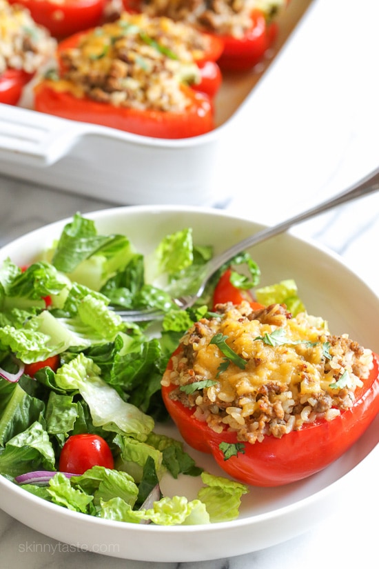 Ground Turkey Stuffed Peppers
