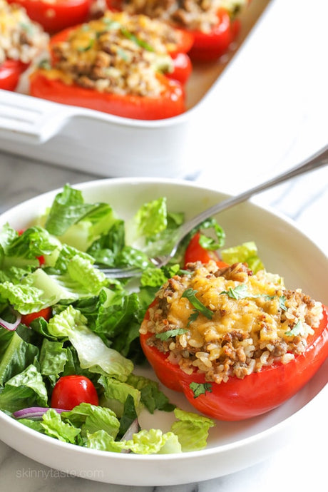 Ground Turkey Stuffed Peppers
