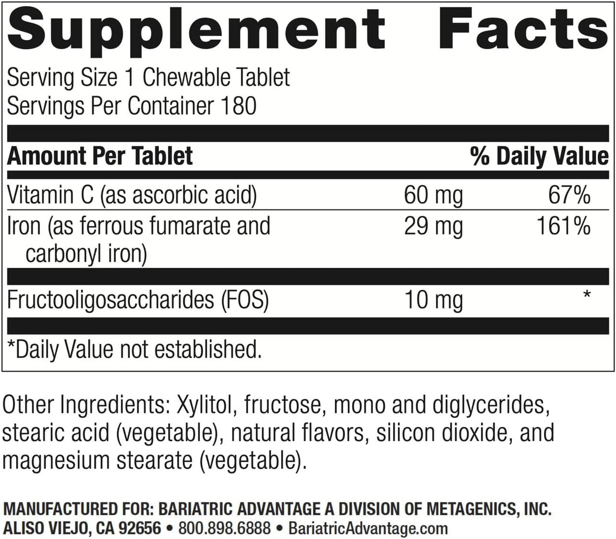 Iron - 29 mg (90 count) (Bariatric Advantage)