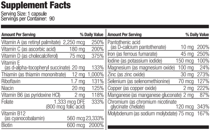 One Per Day-Multivitamin Capsule (Bariatric Fusion)