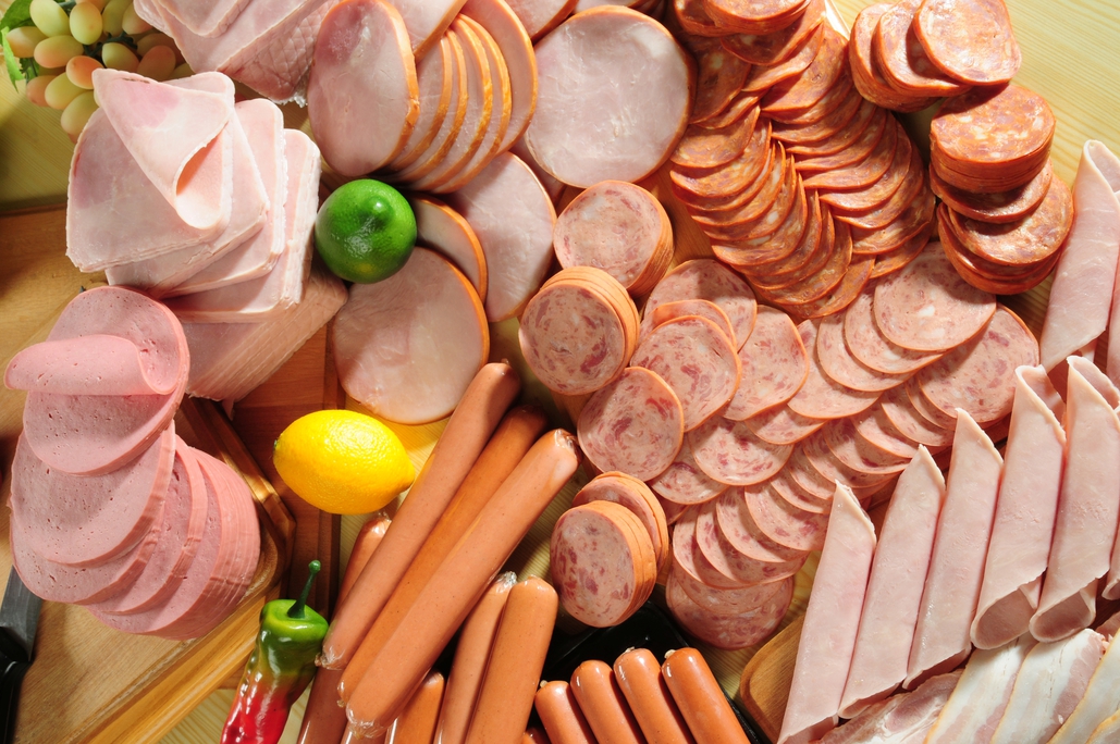A platter of deli meats