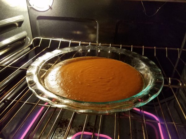 baking pumpkin pie