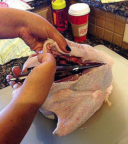 cutting turkey 2